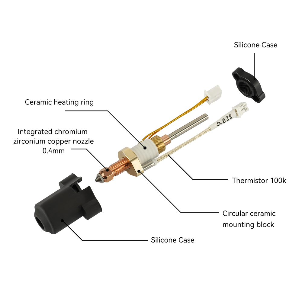 Hotend для Creality K1C K1 MAX – обзор и цена High Flow Ceramic Hotend