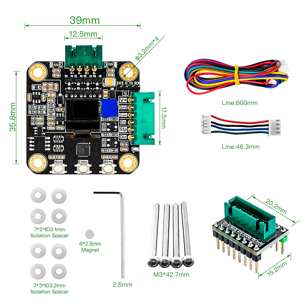 Makebase MKS SERVO42C PCBA NEM – обзор и цена Closed Loop Stepper Motor Nema 17